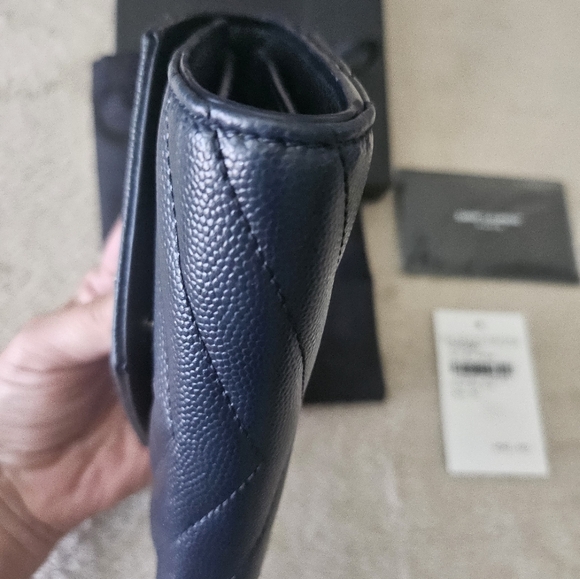 YSL trifold wallet Navy Blue - Picture 5 of 8